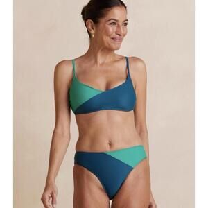 Summersalt bikini swimsuit 14 2 piece green colorblock beach vacation cruise